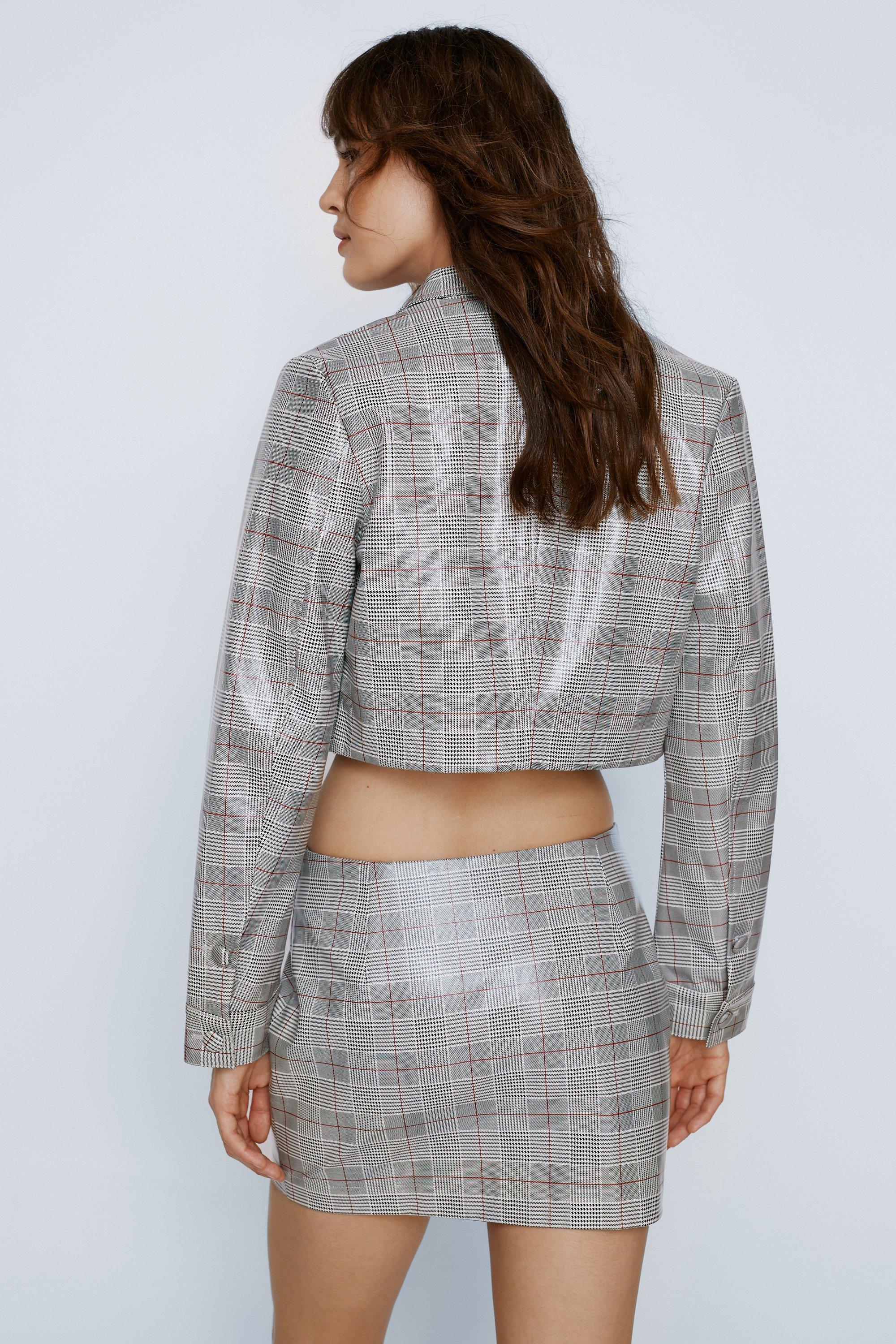 Checkered 2025 vinyl skirt